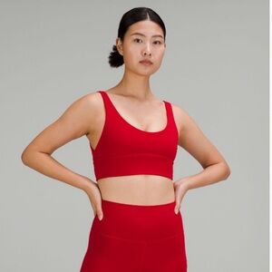 Red and white lululemon bras very lightly used